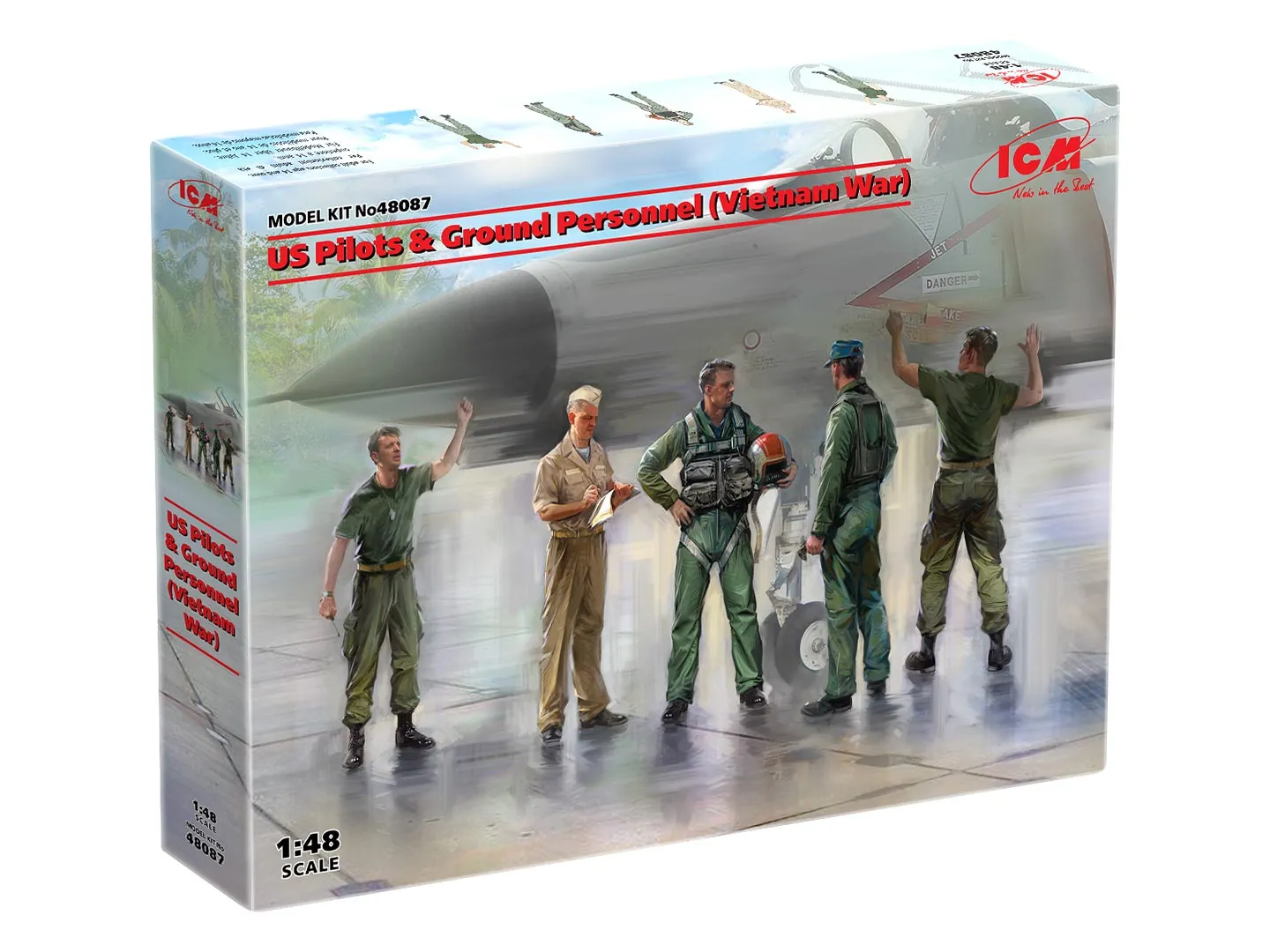 ICM 48087 1/48 US Pilots and Ground Personnel (Vietnam War)