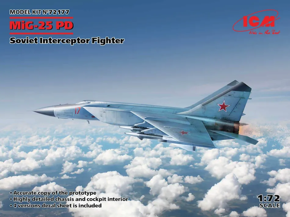 ICM 72177 1/72 Mig-25 PD Soviet Interceptor kit