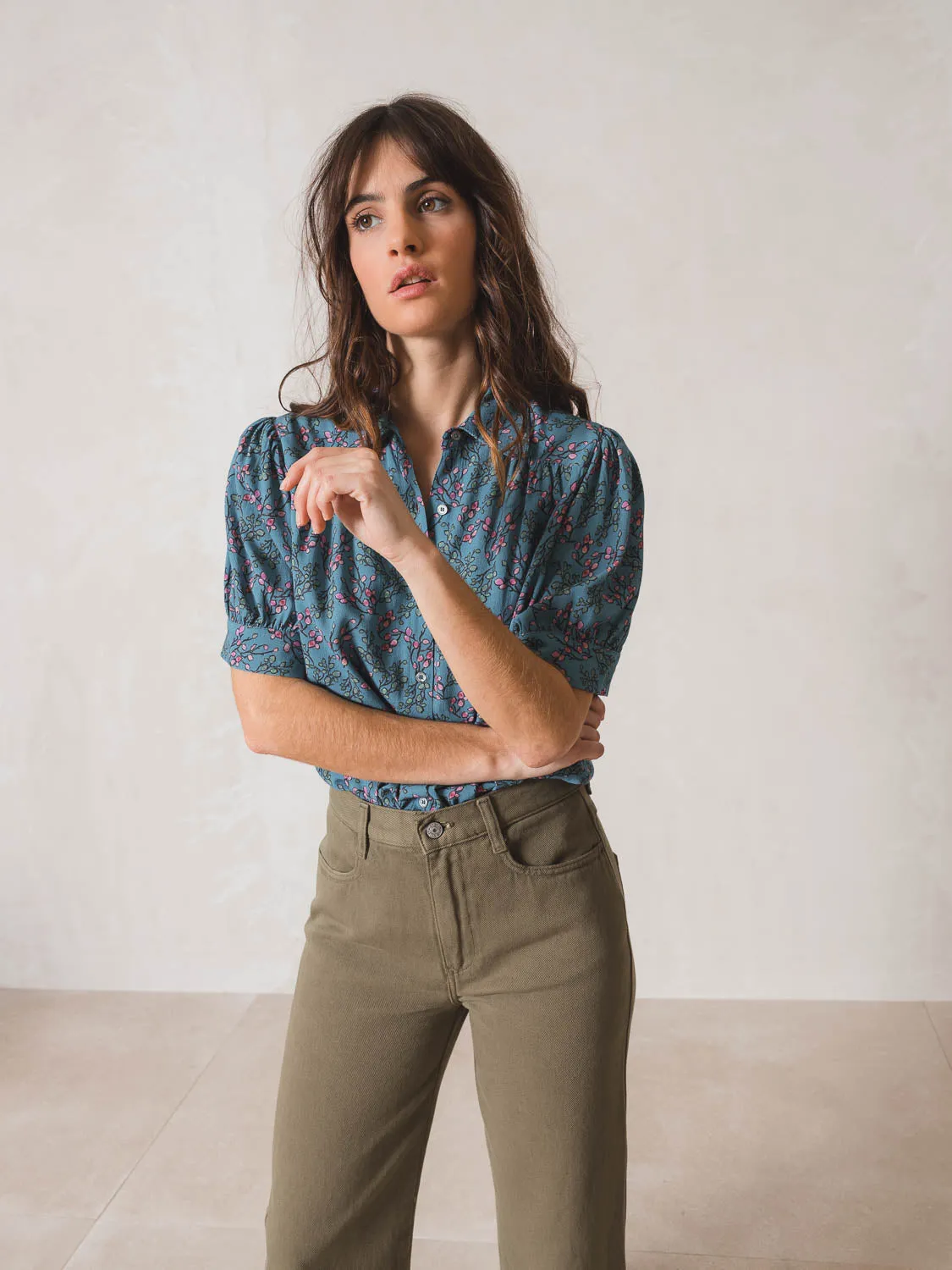 Indi & Cold Nico Twill Wide Leg Pant