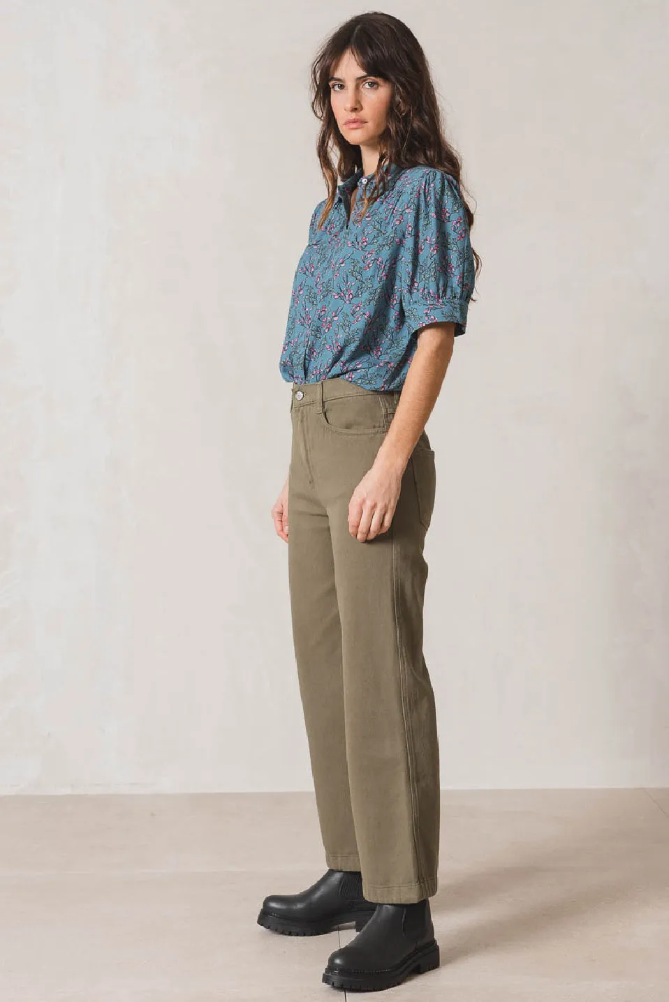 Indi & Cold Nico Twill Wide Leg Pant
