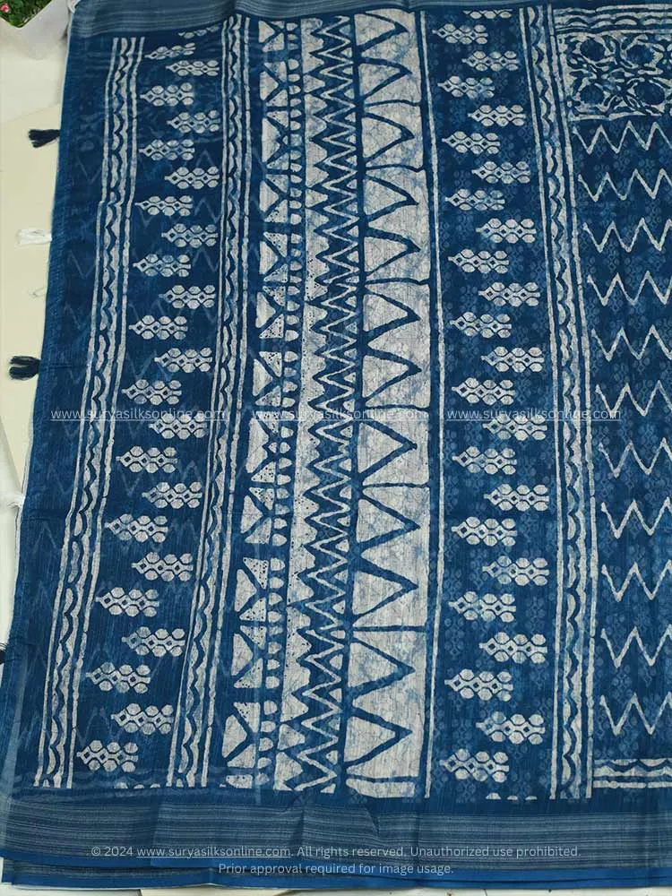 Indigo Banarasi Silk Saree - Just ₹608! 🌟