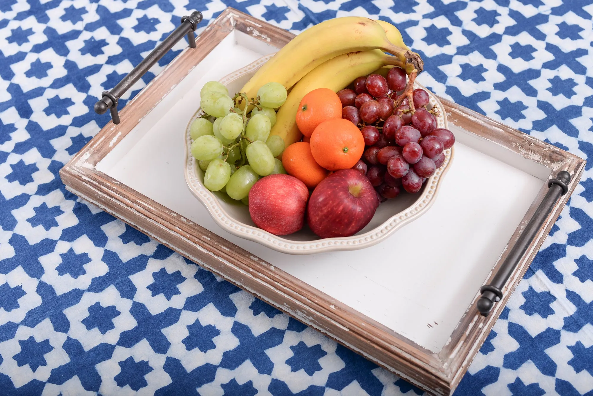 Indigo Cross Tablecloth