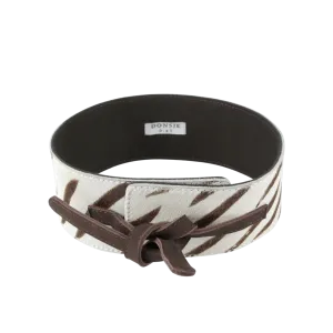 Isah Belt | Zebra | Zebra Striped Cow Hair