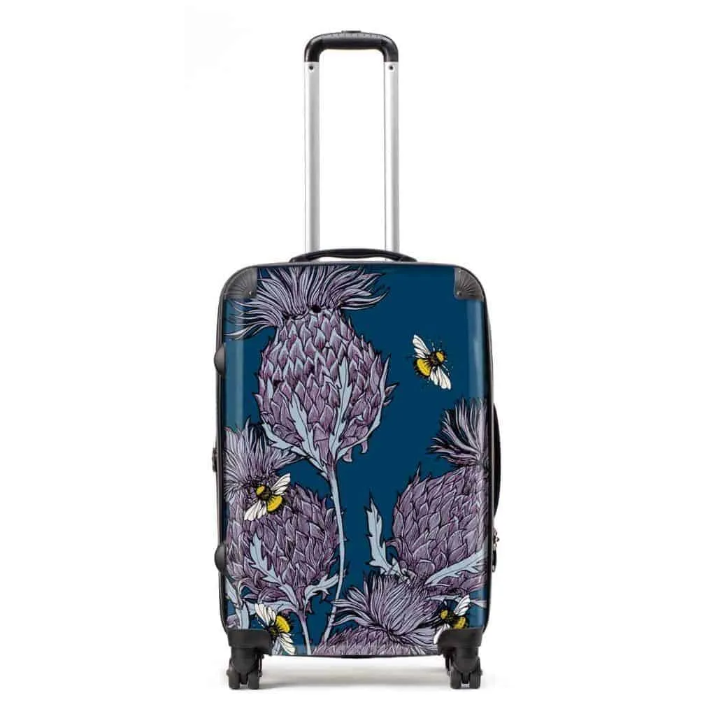 Jaggy Thistles Suitcases - indigo