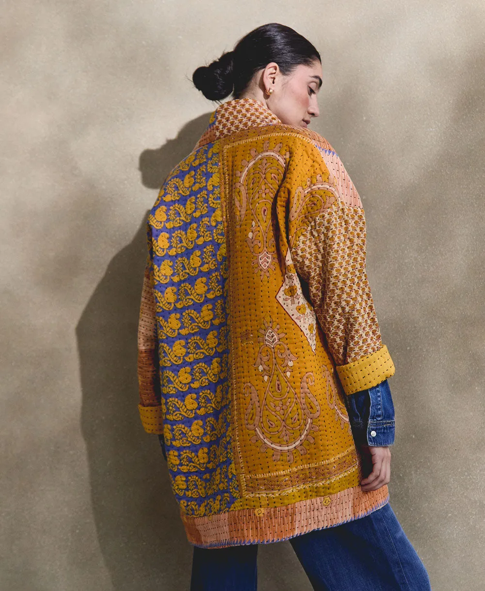 Kantha Quilted Jacket - No. 240513 - Small