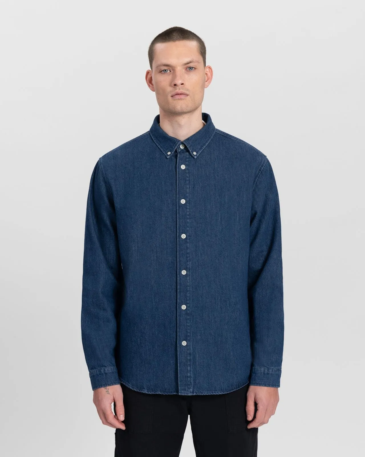 KUYICHI Sawyer denim shirt washed indigo men
