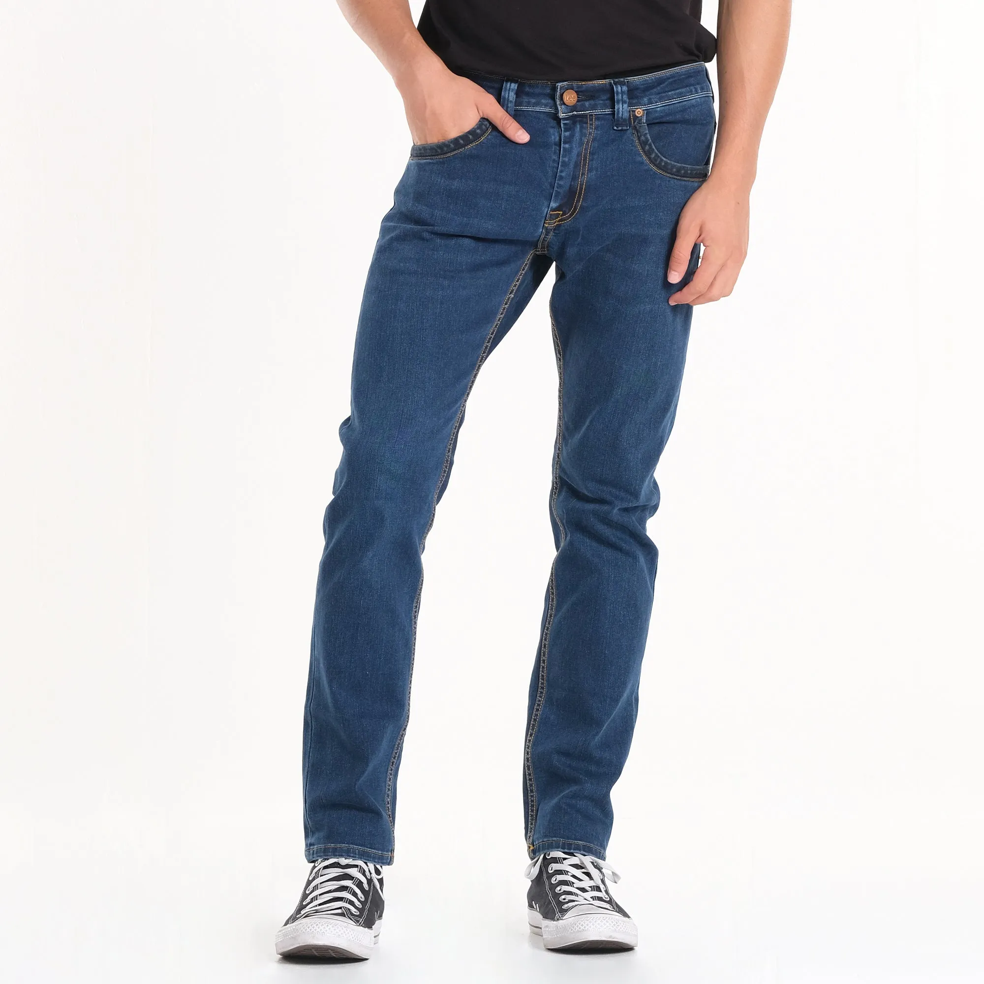 LEE MENS RAMONE DENIM JEANS IN PACIFIC WORN