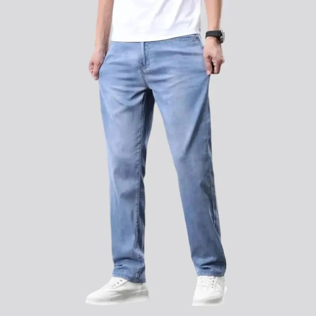 Light-wash stonewashed jeans
 for men