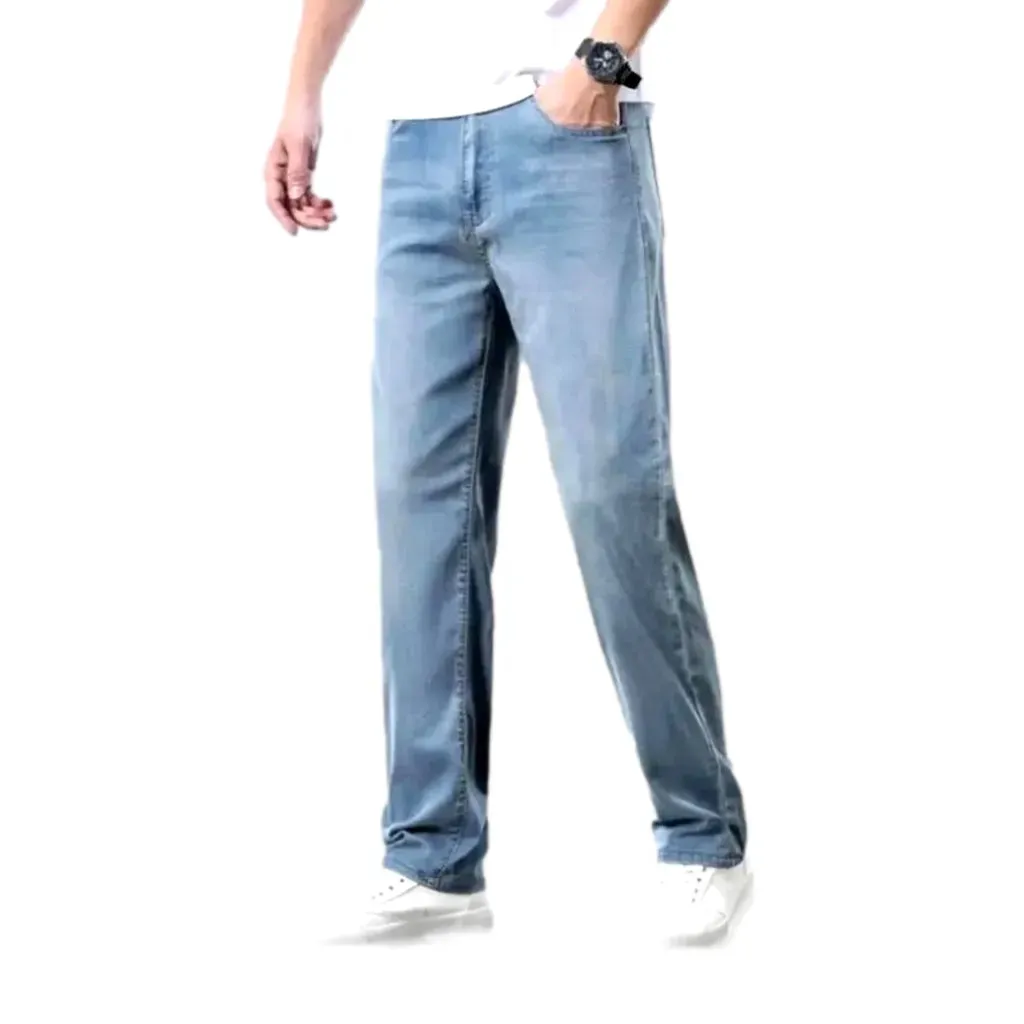 Light-wash stonewashed jeans
 for men