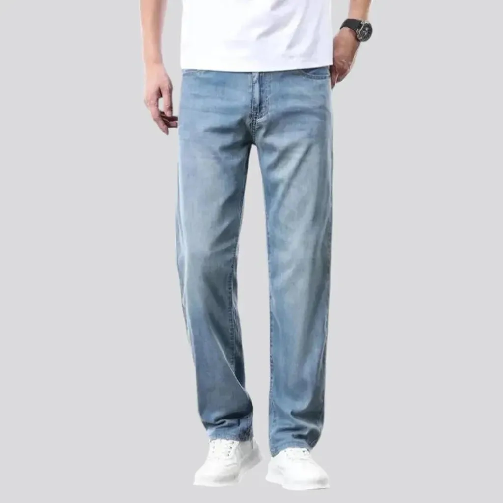 Light-wash stonewashed jeans
 for men