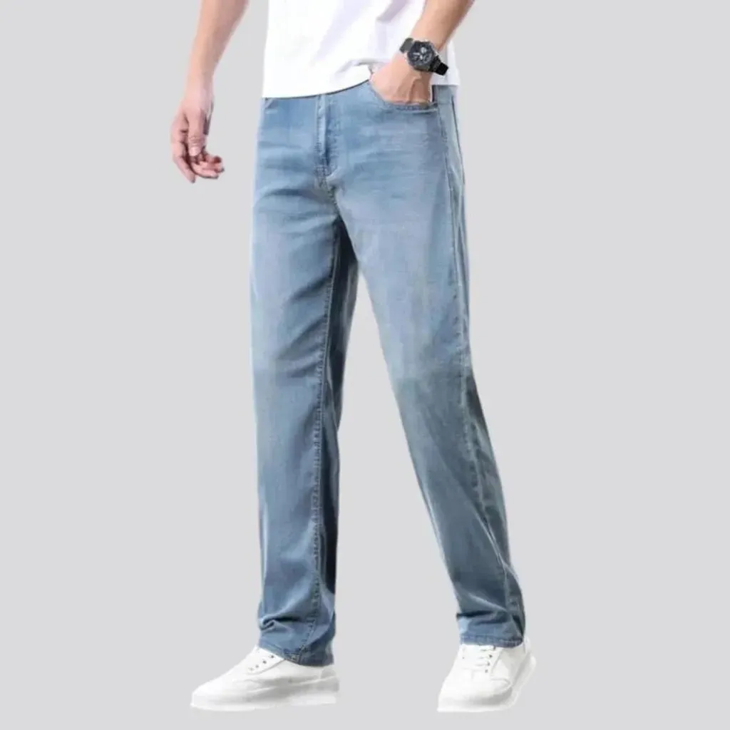Light-wash stonewashed jeans
 for men