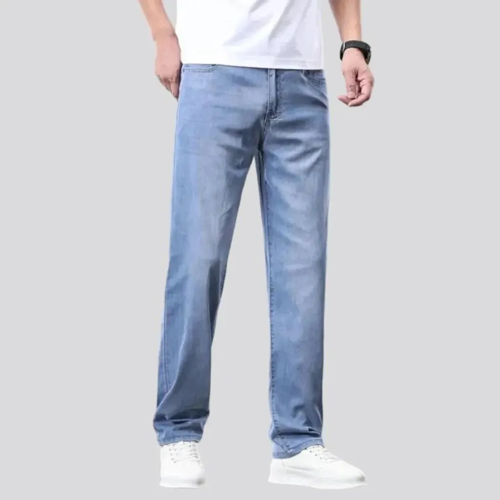 Light-wash stonewashed jeans
 for men