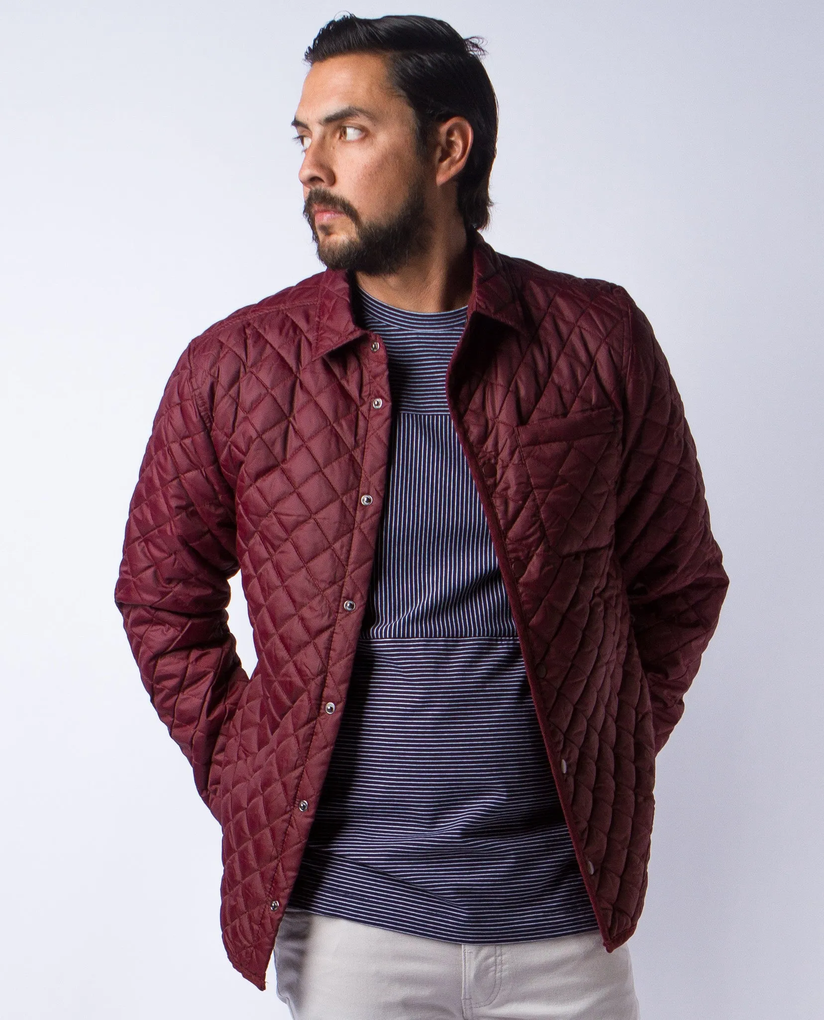 Light weight Wine Quilted Jacket