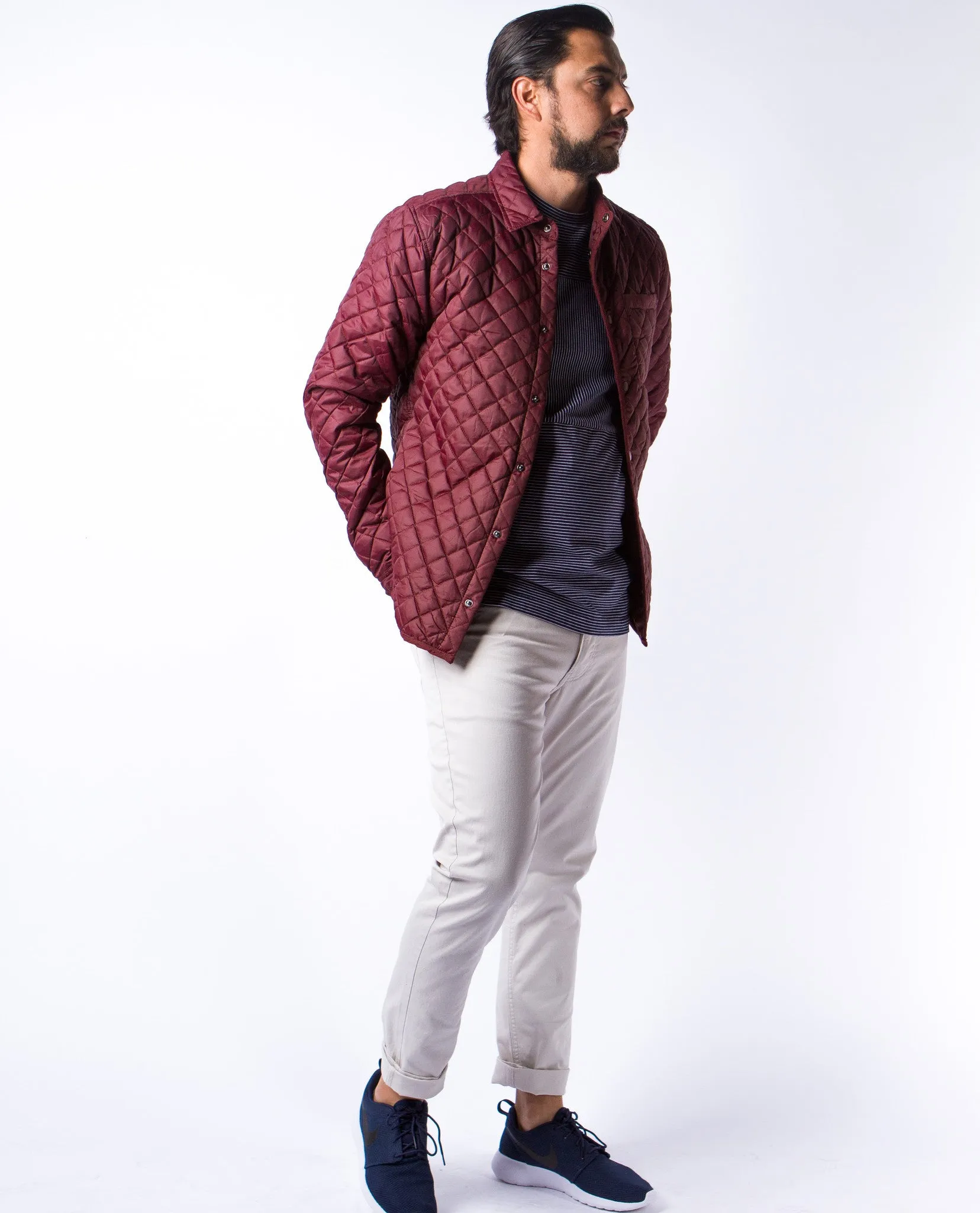 Light weight Wine Quilted Jacket