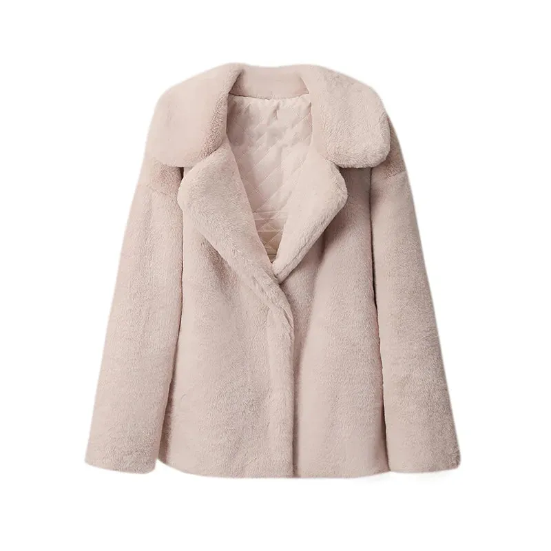 Long Faux Stylish Fur Coat