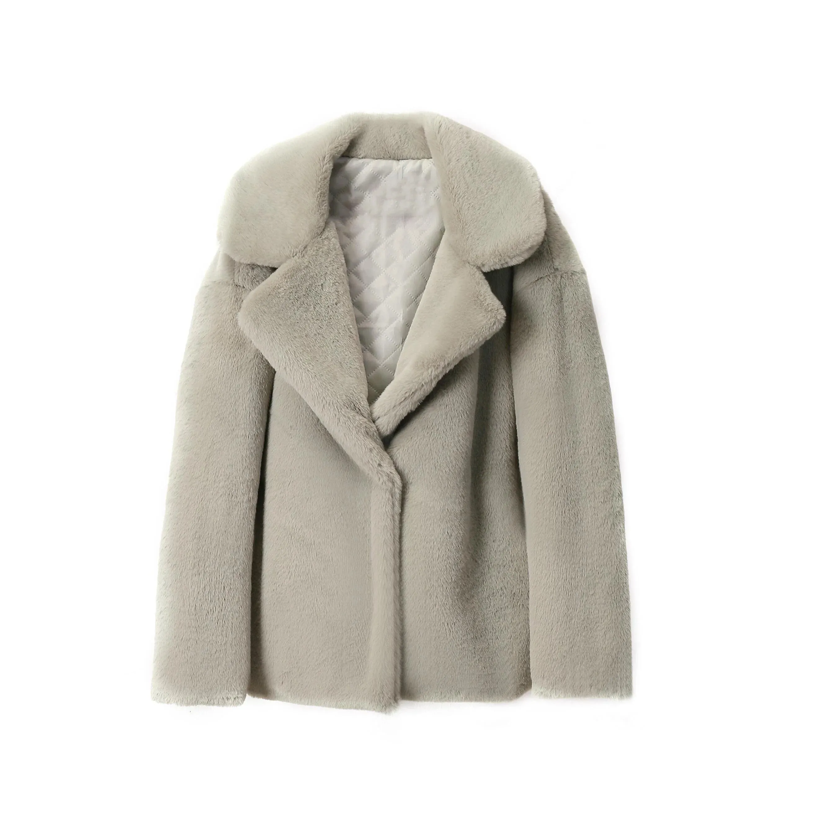 Long Faux Stylish Fur Coat