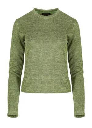 Lucy Lurex Top Green in Metallic Polyester