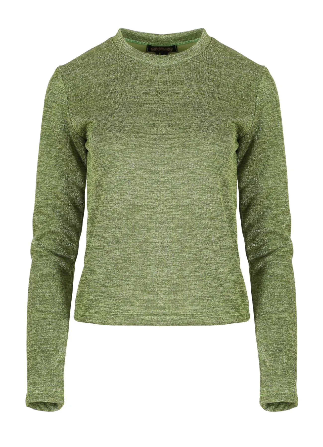 Lucy Lurex Top Green in Metallic Polyester