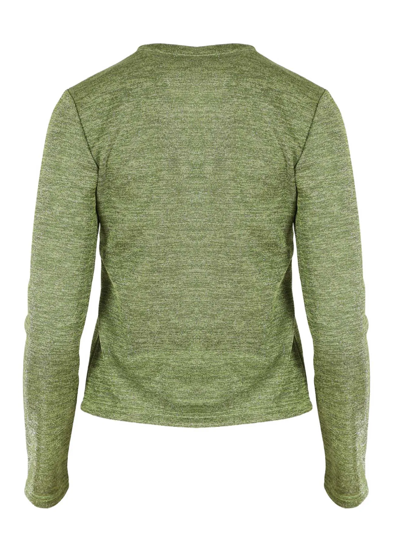 Lucy Lurex Top Green in Metallic Polyester