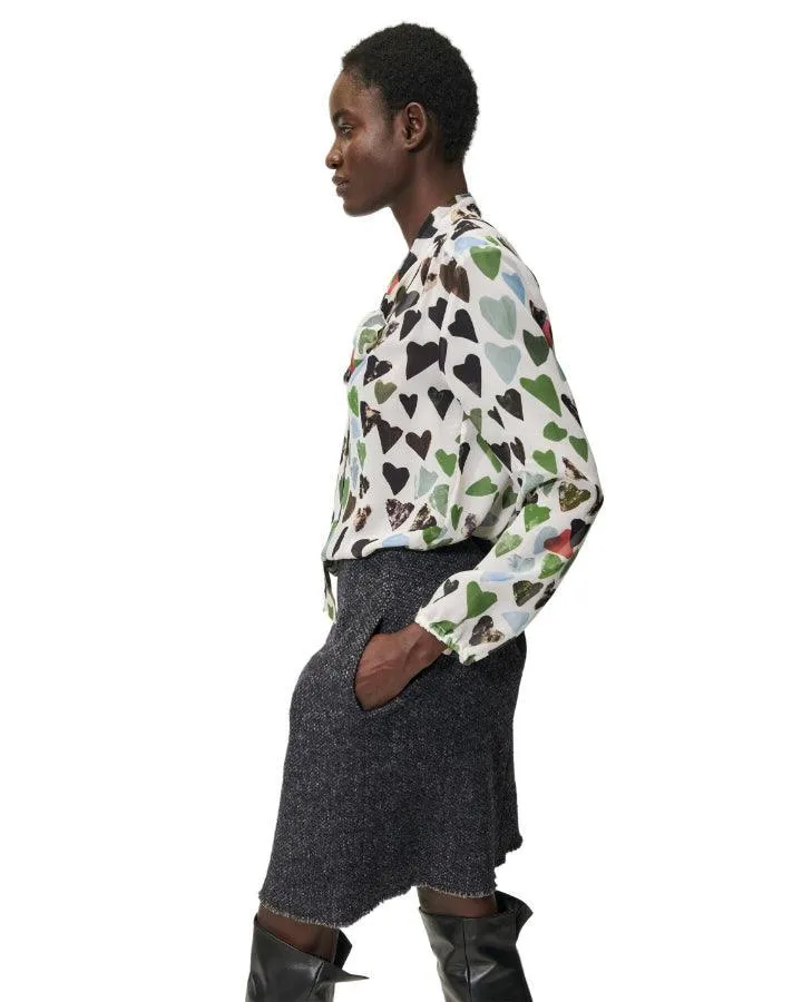 Luisa Cerano Little Heart Print Blouse