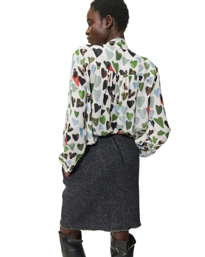 Luisa Cerano Little Heart Print Blouse