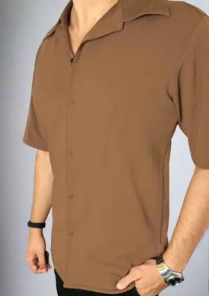 Luxe Lapel Textured Shirt
