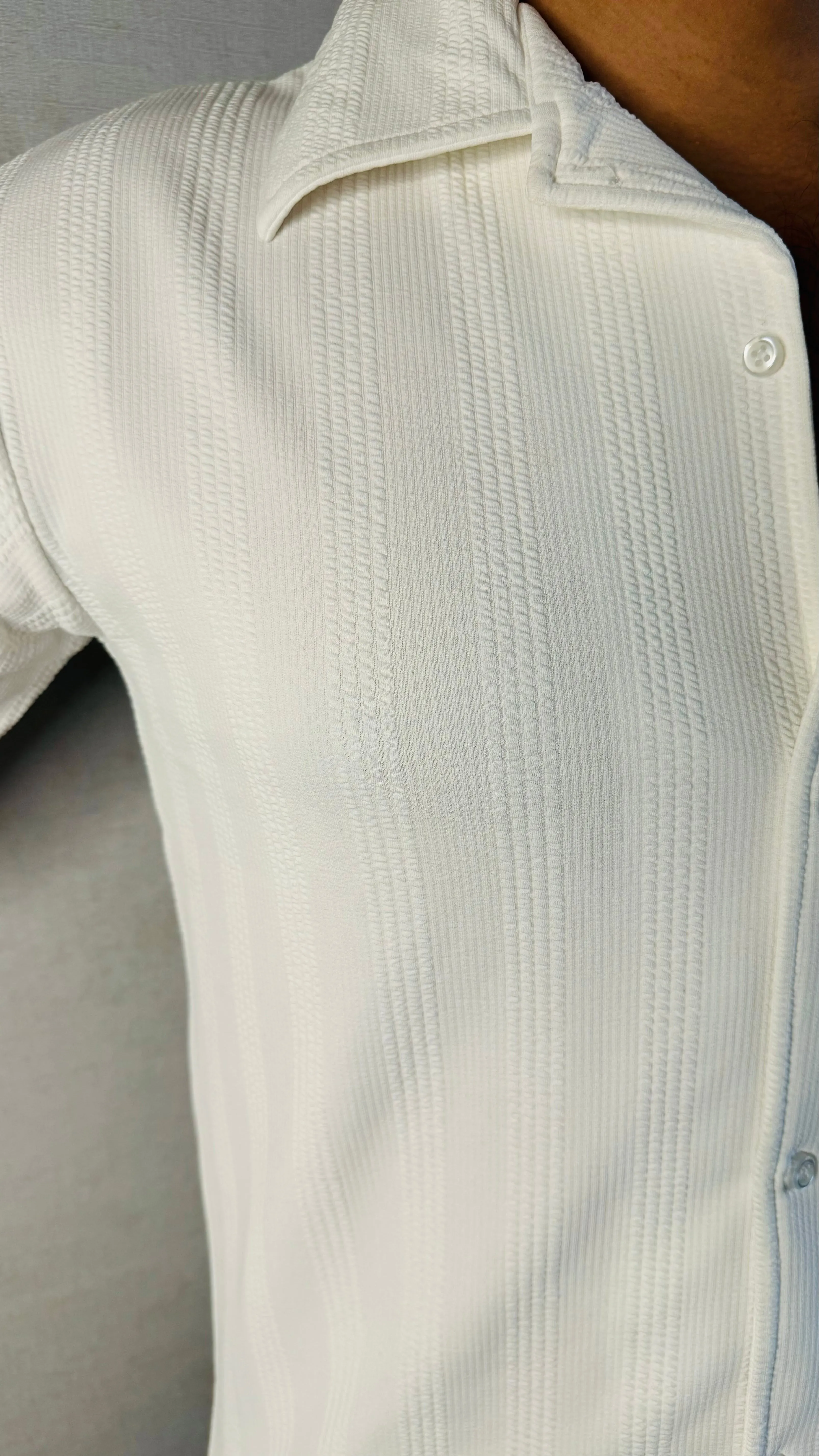 Luxe Lapel Textured Shirt
