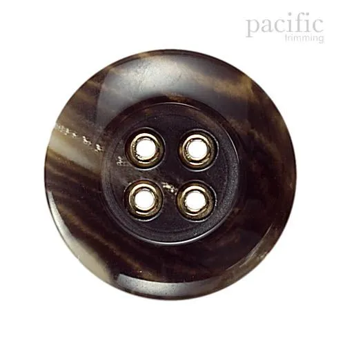 Marble 4 hole Metal Attachment Polyester Jacket Coat Button