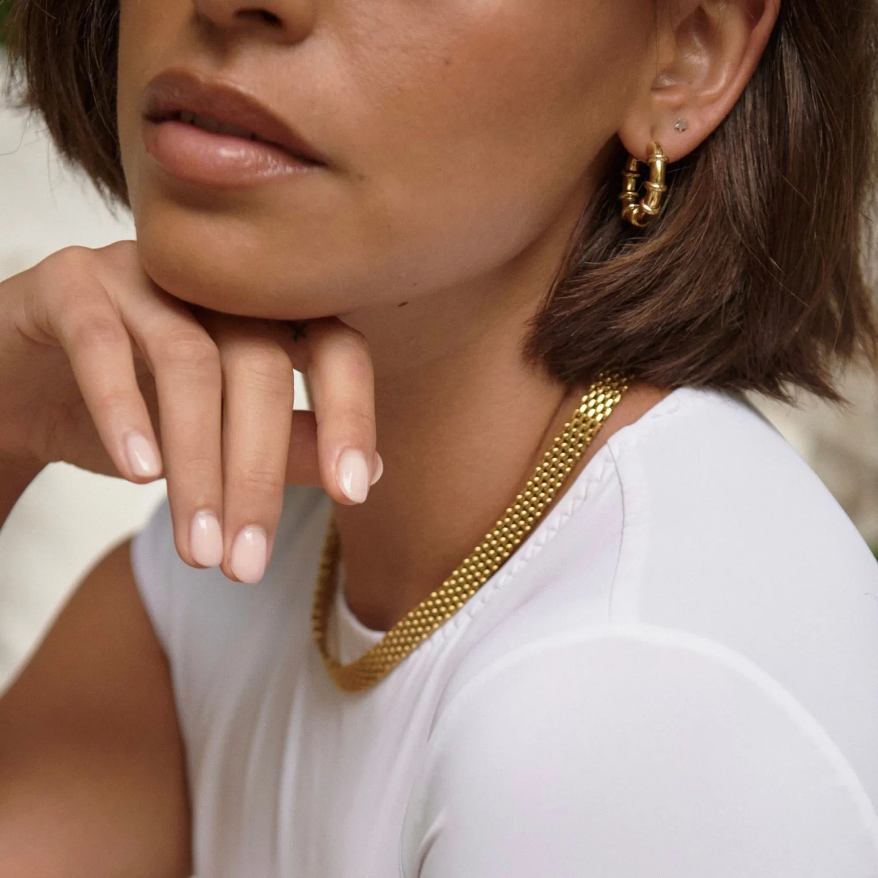 Mesh Necklace Gold