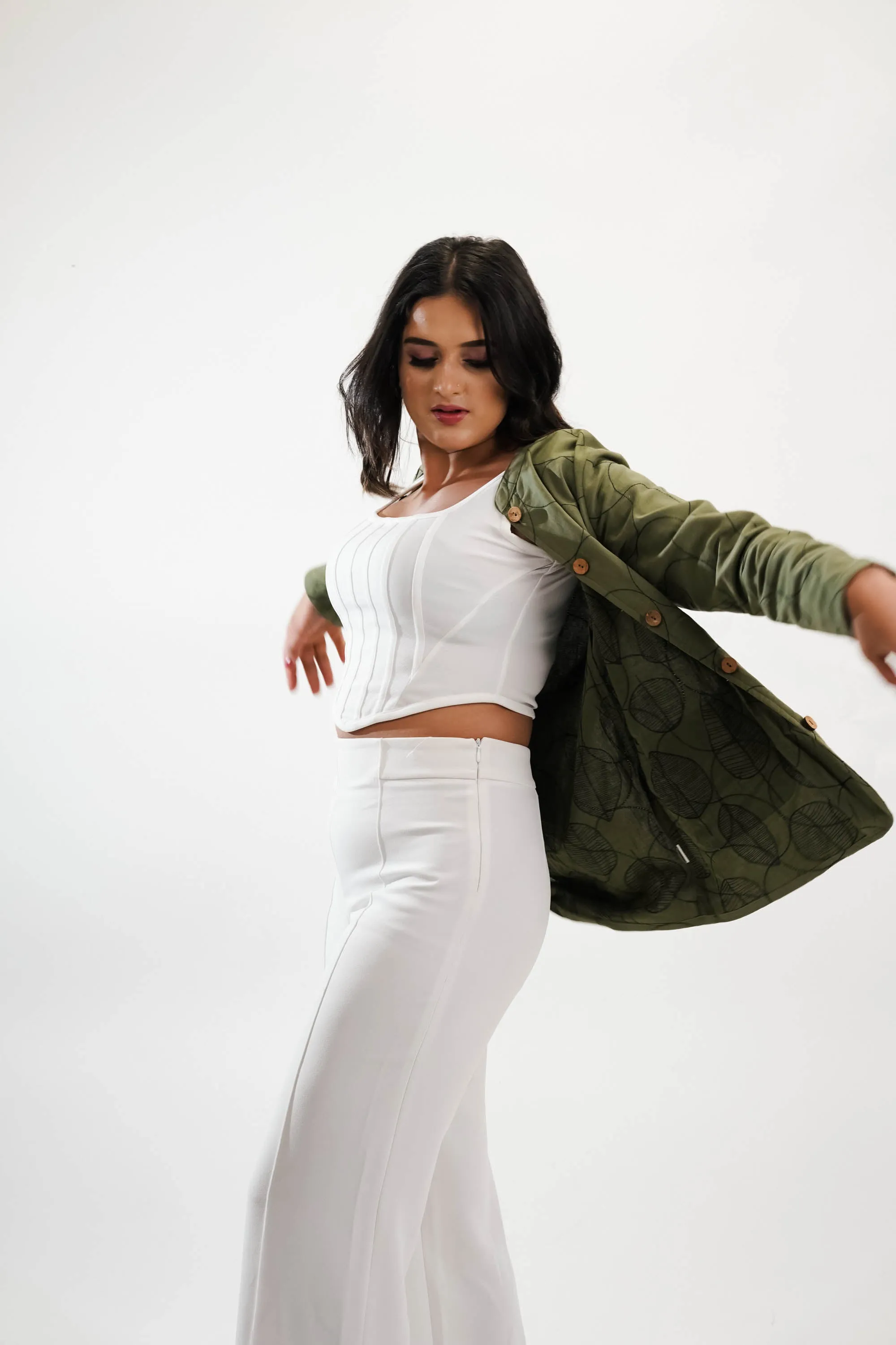 Olive Quilted Shacket