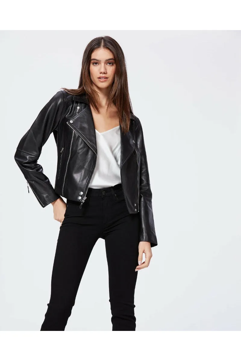 Paige High Rise Hoxton Straight 32 Inch - Black Shadow