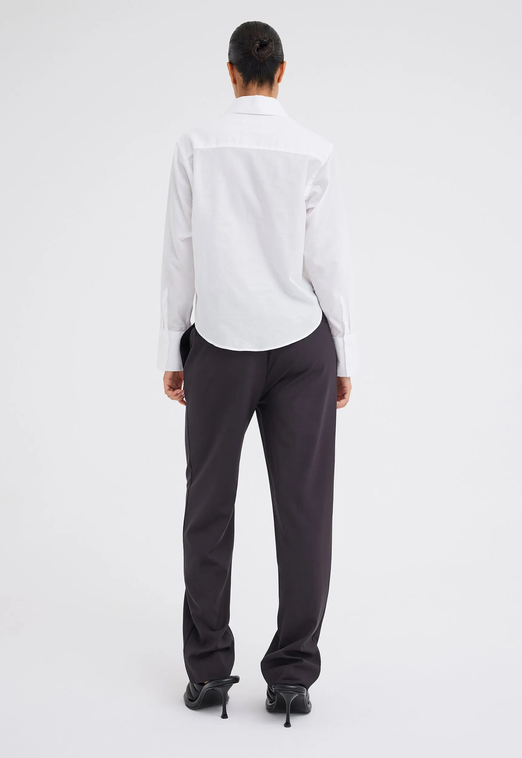 Pierce Cotton Shirt - White