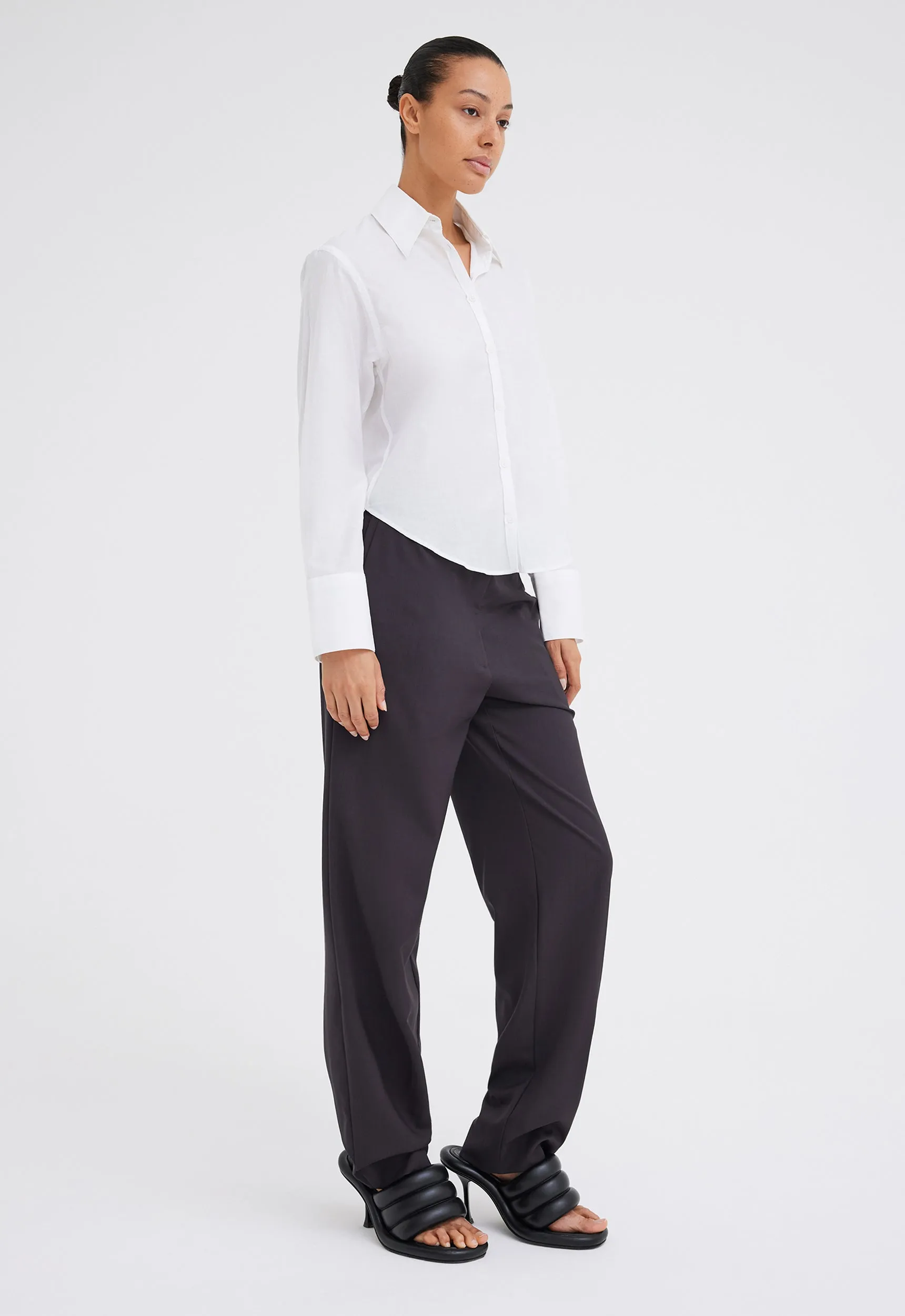 Pierce Cotton Shirt - White