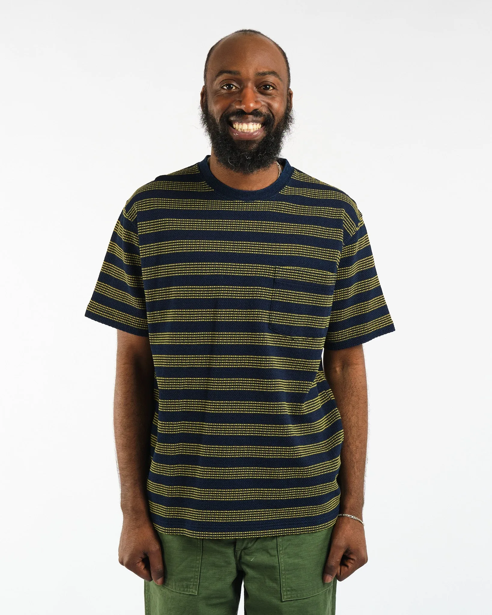 Pocket Tee Indigo Pique Yellow