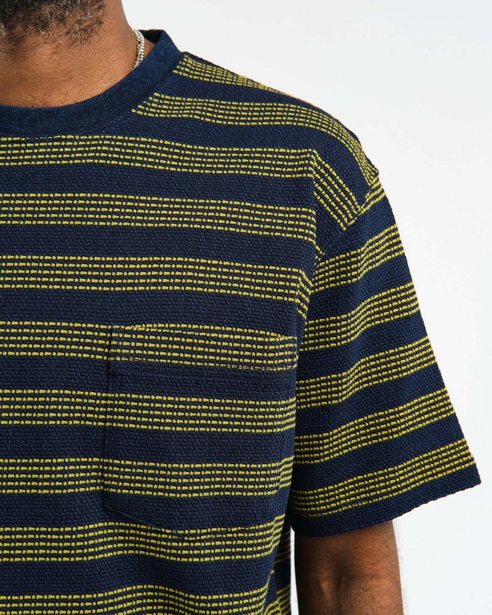Pocket Tee Indigo Pique Yellow