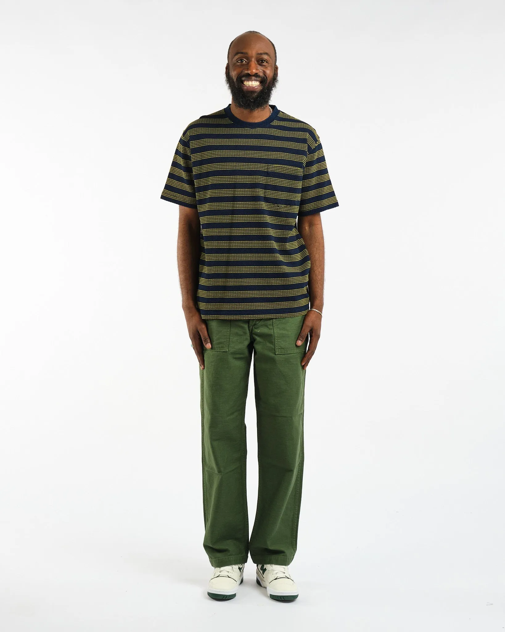 Pocket Tee Indigo Pique Yellow