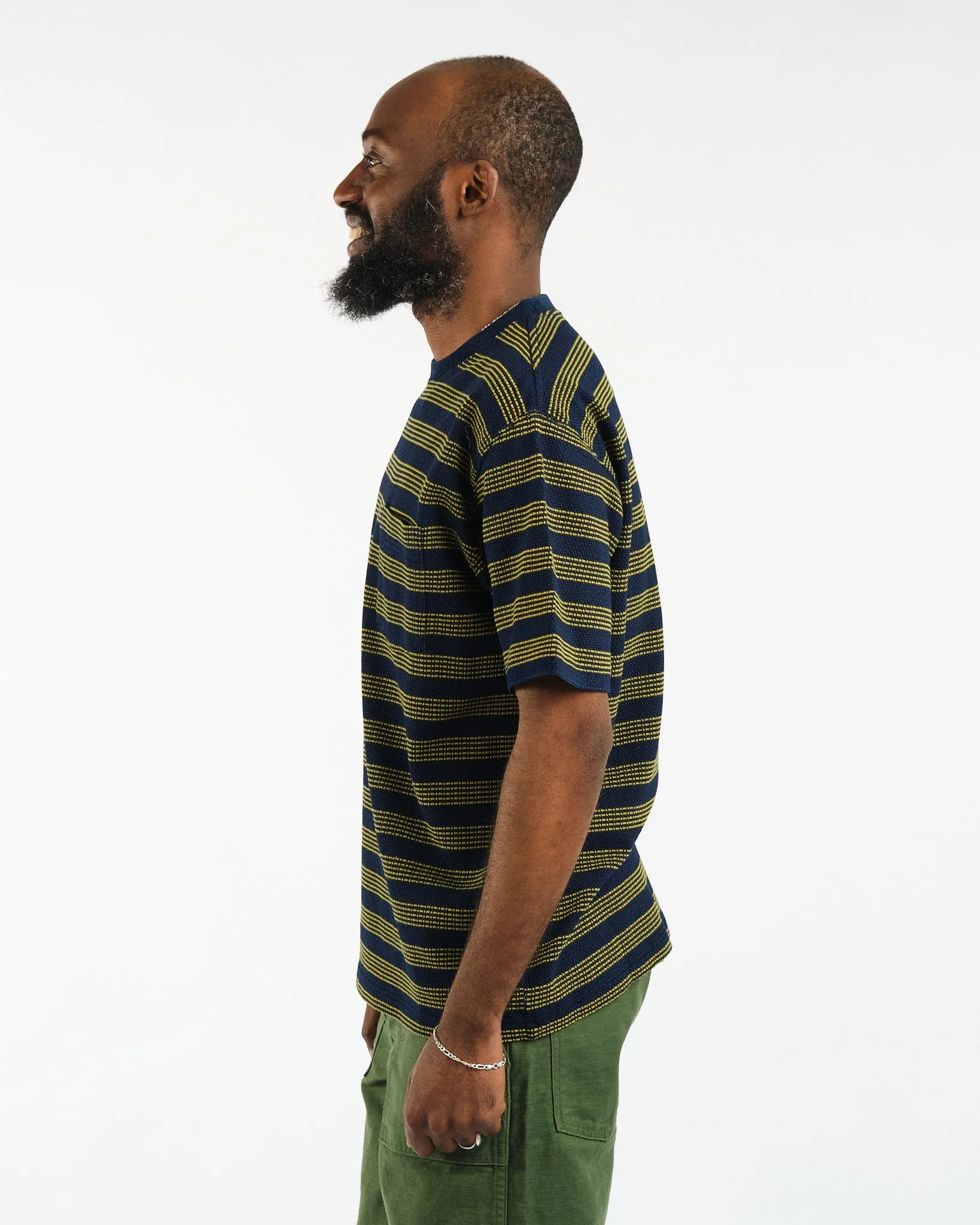 Pocket Tee Indigo Pique Yellow