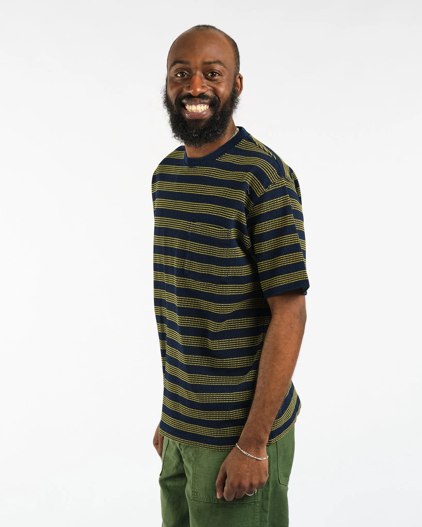 Pocket Tee Indigo Pique Yellow