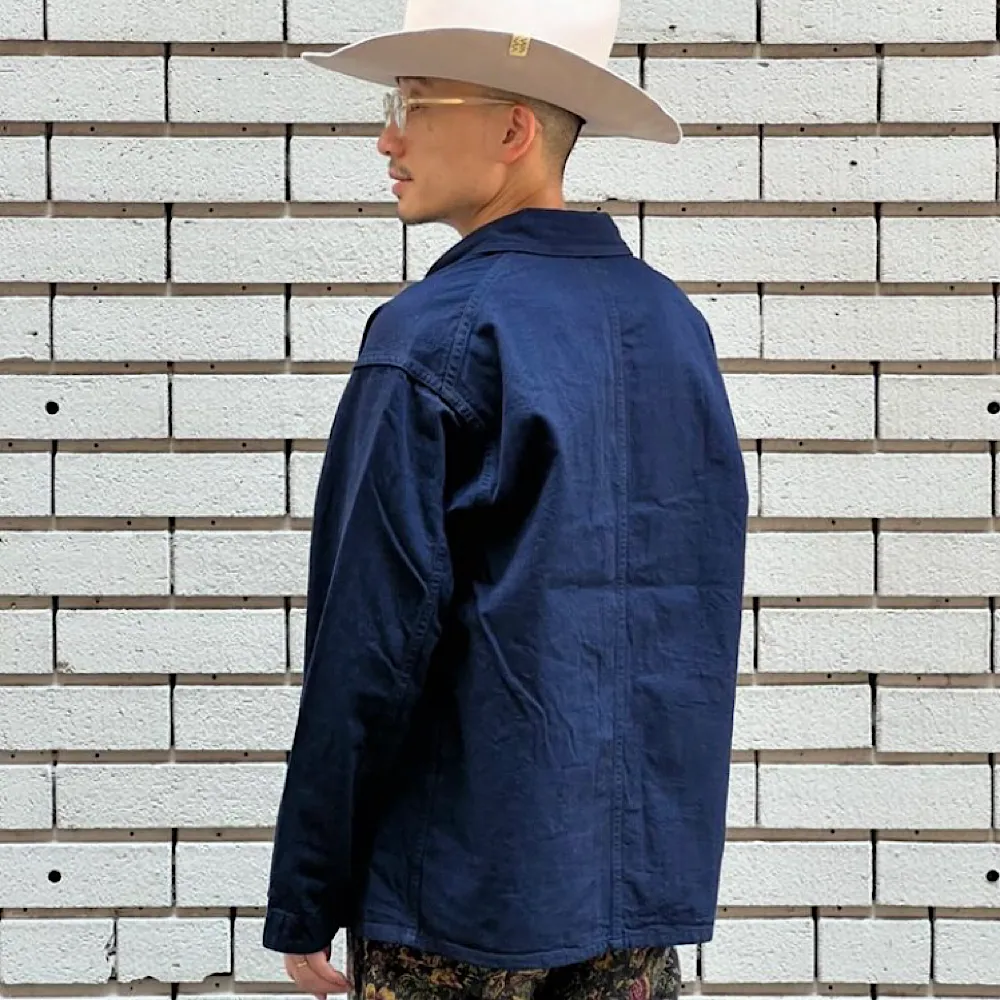 POST O'ALLS - No.1 Jacket - Flat twill indigo - 1101-FTI