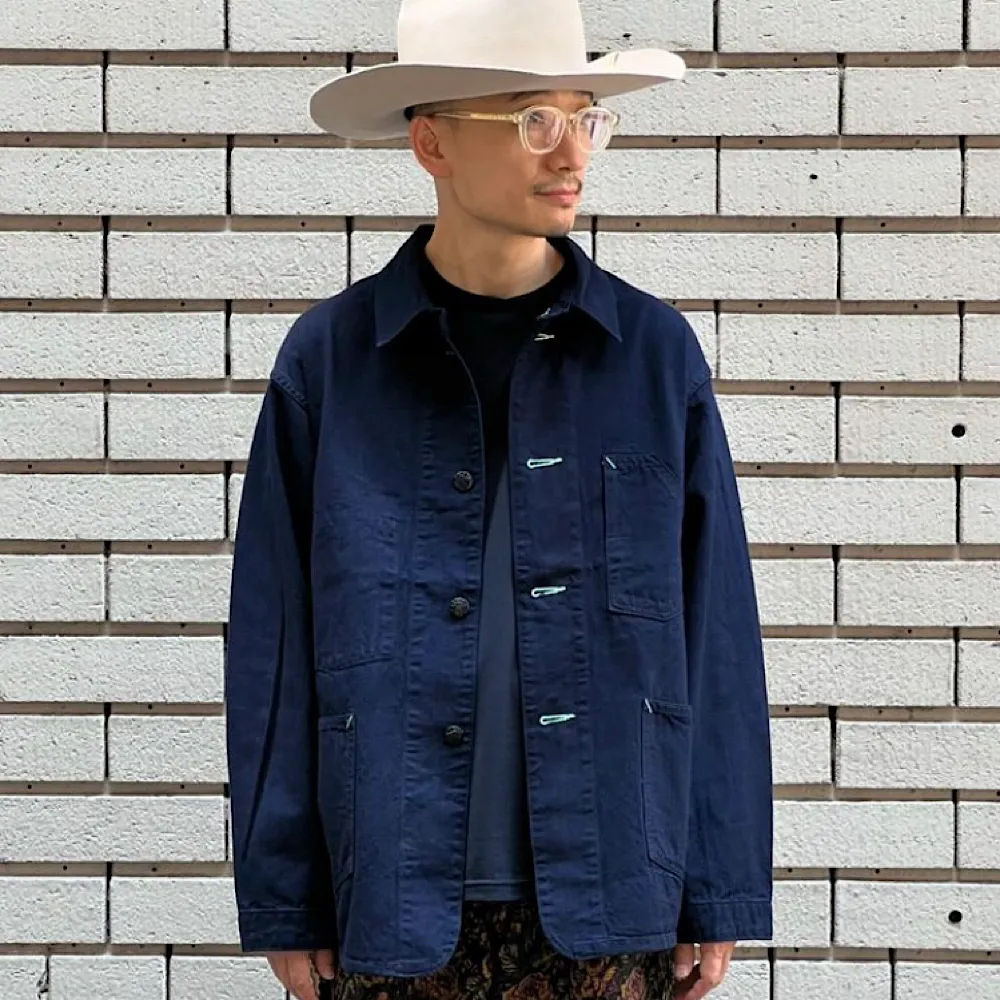 POST O'ALLS - No.1 Jacket - Flat twill indigo - 1101-FTI