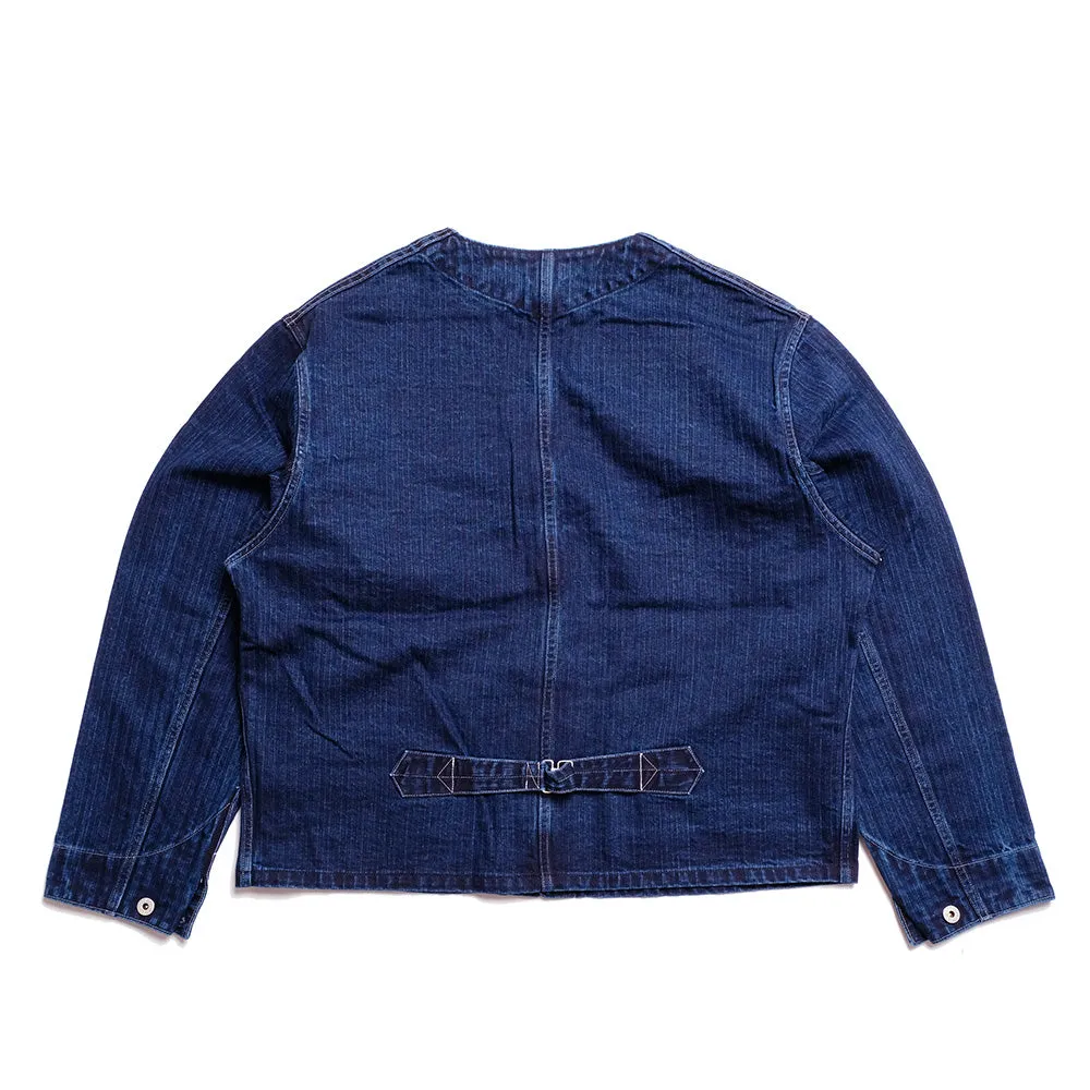 POST O'ALLS - Stoker's Jacket - Herringbone Denim Double Indigo - 1104-HBI