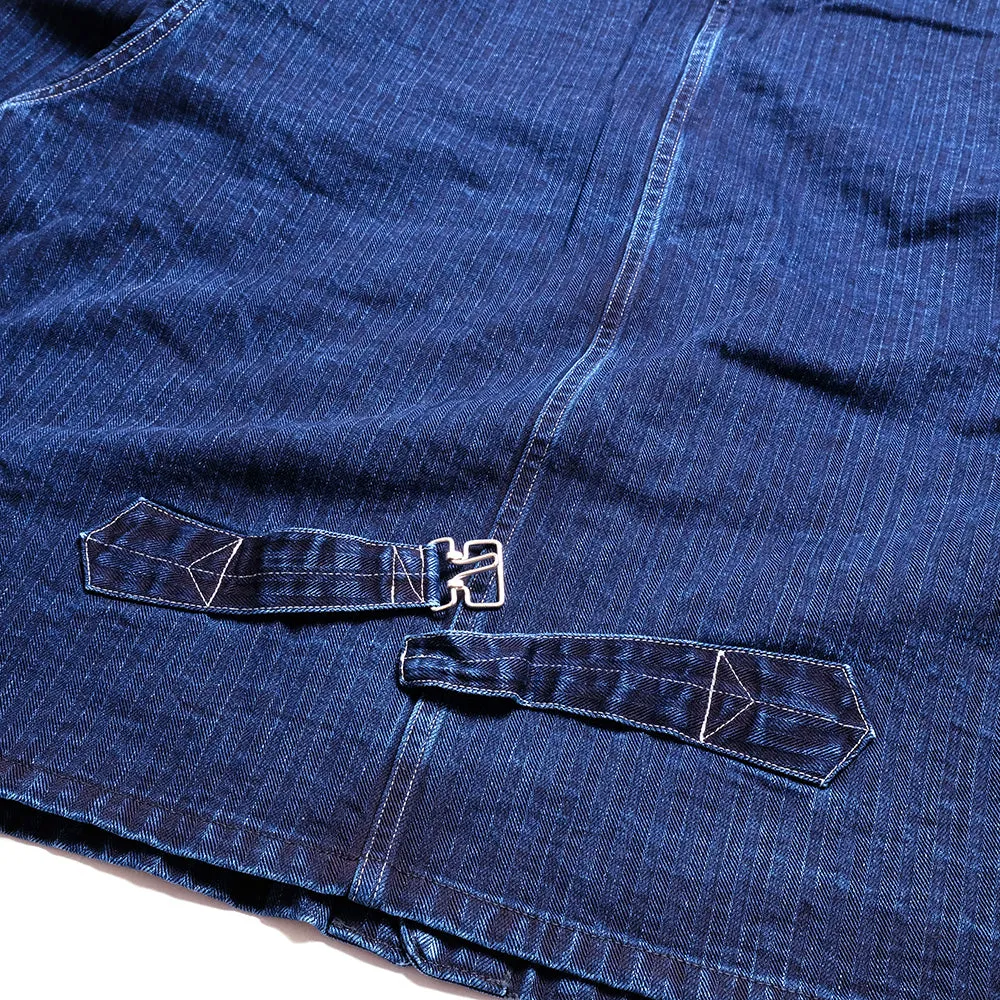 POST O'ALLS - Stoker's Jacket - Herringbone Denim Double Indigo - 1104-HBI