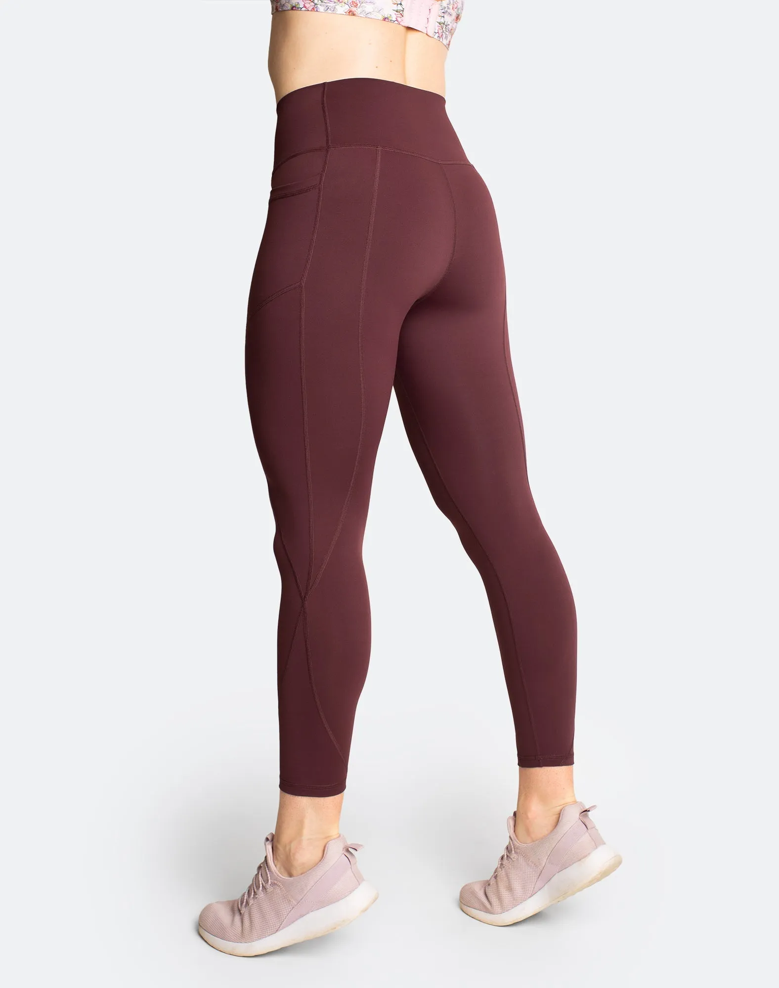 Power FIT - High Waisted Tights Rosewood 7/8