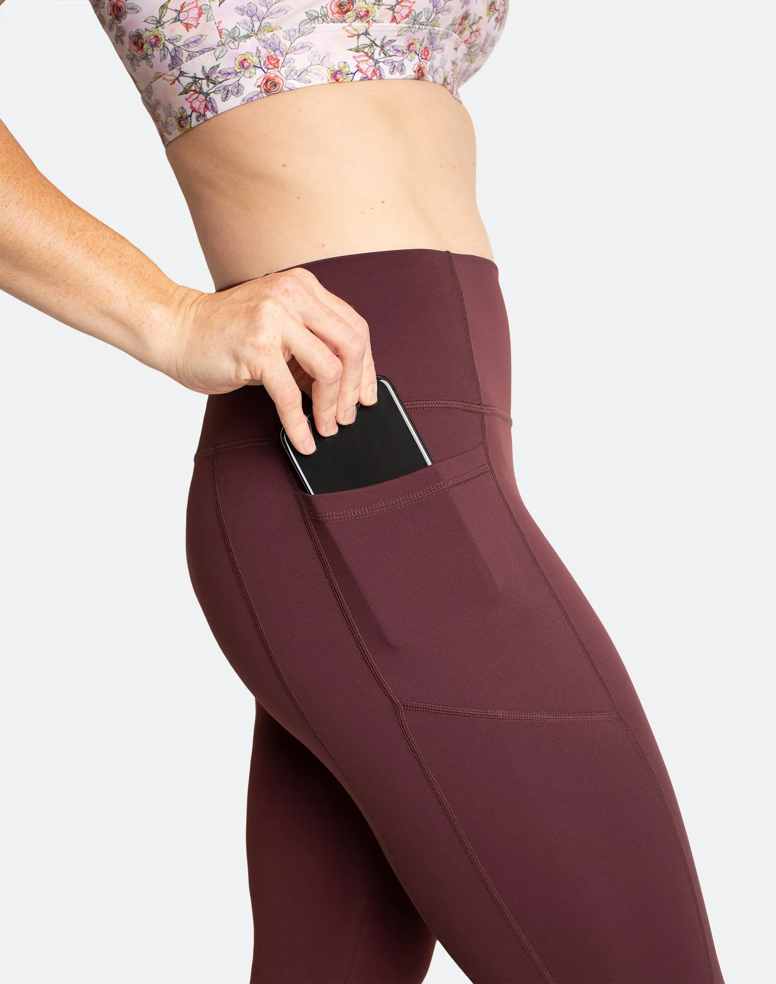 Power FIT - High Waisted Tights Rosewood 7/8
