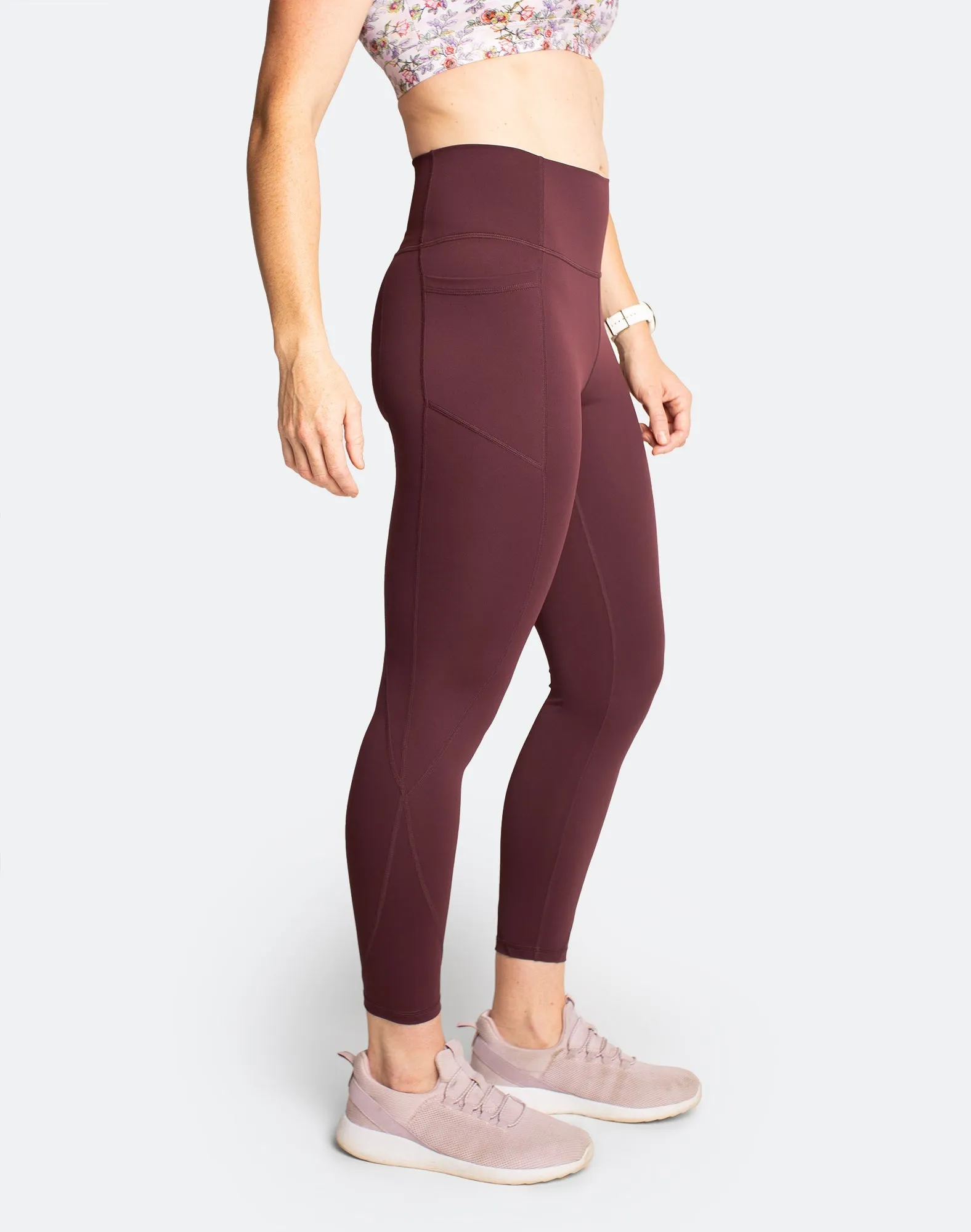 Power FIT - High Waisted Tights Rosewood 7/8