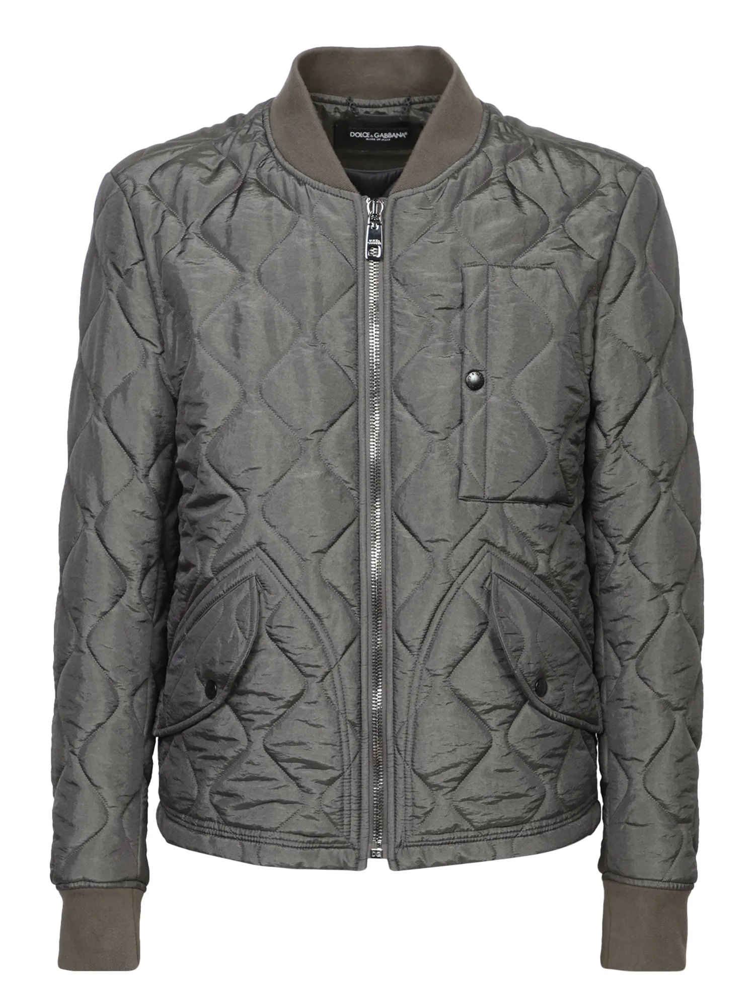 Quilted Grey Bomber