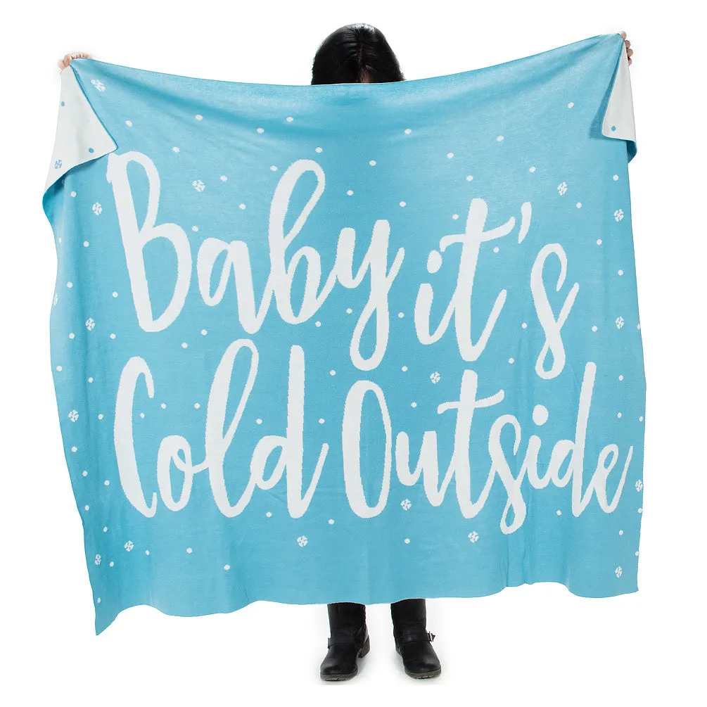"Baby It's Cold Outside" Knit Winter Throw