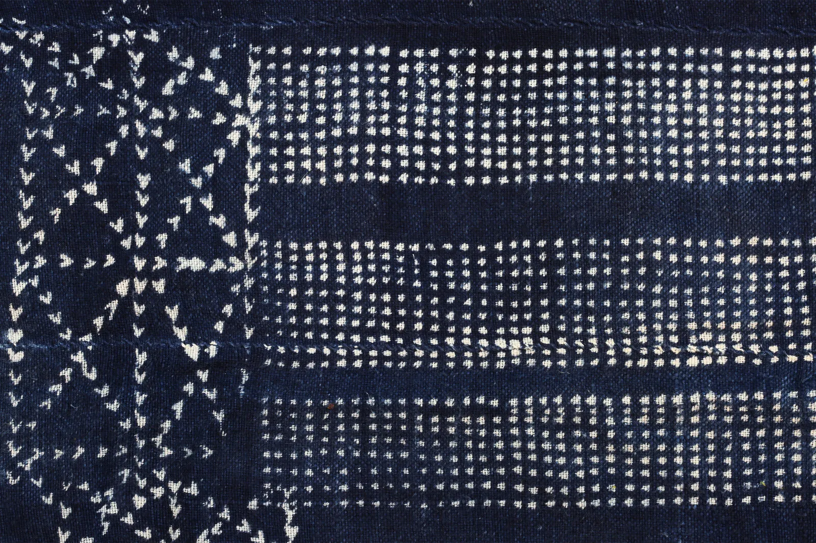Resist Dyed Indigo Cloth