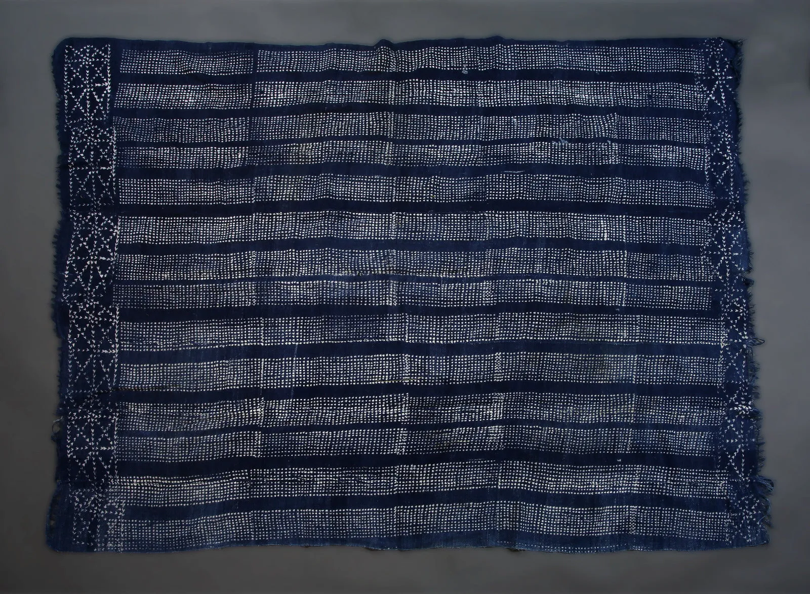 Resist Dyed Indigo Cloth
