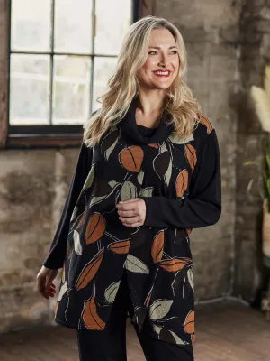 Rustic Leaves Cowl Top